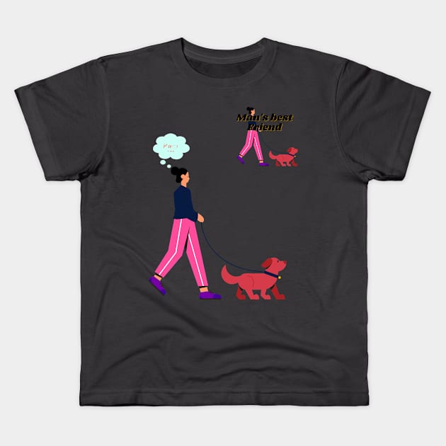 MAN'S BEST FRIEND Kids T-Shirt by Desire to Inspire